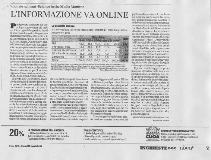 OSS ISA 4_2009.05.28 Nova-Sole 24 Ore_G. Romeo