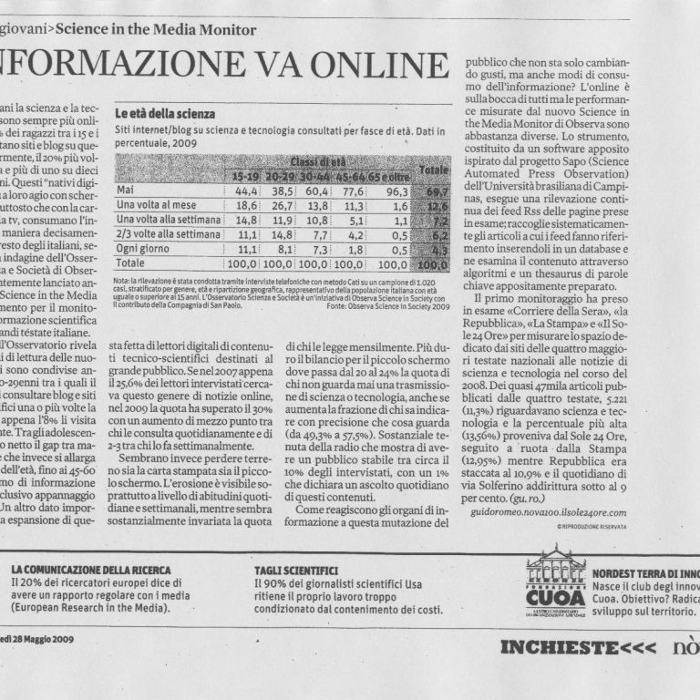 OSS ISA 4_2009.05.28 Nova-Sole 24 Ore_G. Romeo