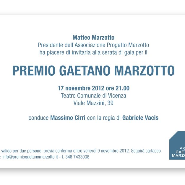 invito premio gaetano marzotto 17 novembre 2012